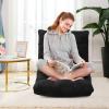 imageGiantex Floor Chairs for Adults  Floor Gaming Chair with Back Support Coral Velvet 14 Adjustable Position Thick Sponge Padding Floor Seating Lounge for Reading Watching TV Meditation BlackBlack