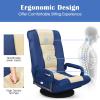 imageGiantex Floor Gaming Chair 360 Degree Swivel Floor Chair with Armrests 6 Adjustable Position Padded Backrest Folding Floor Chair Rocker for Games Lazy Sofa Lounger Gaming Chair Floor BlackGrayBlueBeige