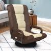imageGiantex Floor Gaming Chair 360 Degree Swivel Floor Chair with Armrests 6 Adjustable Position Padded Backrest Folding Floor Chair Rocker for Games Lazy Sofa Lounger Gaming Chair Floor BlackGrayBrownBeige