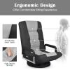 imageGiantex Floor Gaming Chair 360 Degree Swivel Floor Chair with Armrests 6 Adjustable Position Padded Backrest Folding Floor Chair Rocker for Games Lazy Sofa Lounger Gaming Chair Floor BlackGrayBlackGray