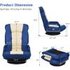 imageGiantex Floor Gaming Chair 360 Degree Swivel Floor Chair with Armrests 6 Adjustable Position Padded Backrest Folding Floor Chair Rocker for Games Lazy Sofa Lounger Gaming Chair Floor BlackGrayBlueBeige