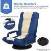 imageGiantex Floor Gaming Chair 360 Degree Swivel Floor Chair with Armrests 6 Adjustable Position Padded Backrest Folding Floor Chair Rocker for Games Lazy Sofa Lounger Gaming Chair Floor BlackGrayBlueBeige