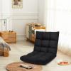 imageGiantex Floor Sofa Chair Video Gaming Chair with 14 Adjustable Position Padded Back Support Floor Cushioned Seat Folding Lazy Chair for Meditation Reading Watching Living Room ReclinerBlueBlack