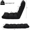 imageGiantex Floor Sofa Chair Video Gaming Chair with 14 Adjustable Position Padded Back Support Floor Cushioned Seat Folding Lazy Chair for Meditation Reading Watching Living Room ReclinerBlueBlack