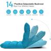 imageGiantex Floor Sofa Chair Video Gaming Chair with 14 Adjustable Position Padded Back Support Floor Cushioned Seat Folding Lazy Chair for Meditation Reading Watching Living Room ReclinerBluePeacock Blue