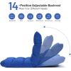 imageGiantex Floor Sofa Chair Video Gaming Chair with 14 Adjustable Position Padded Back Support Floor Cushioned Seat Folding Lazy Chair for Meditation Reading Watching Living Room ReclinerBlueBlue