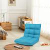 imageGiantex Floor Sofa Chair Video Gaming Chair with 14 Adjustable Position Padded Back Support Floor Cushioned Seat Folding Lazy Chair for Meditation Reading Watching Living Room ReclinerBluePeacock Blue