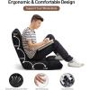 imageGiantex Floor Sofa Chair Video Gaming Chair with 14 Adjustable Position Padded Back Support Floor Cushioned Seat Folding Lazy Chair for Meditation Reading Watching Living Room ReclinerBlueBlack