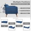 imageGiantex Foldable Futon Sofa Bed Convertible Sofa Couch Upholstered Futon Sleeper Sofa 3Level Angle Adjustable Pull Out Futon Bed Ideal for Compact Living Room Apartment Dorm GrayNavy