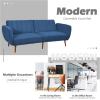 imageGiantex Foldable Futon Sofa Bed Convertible Sofa Couch Upholstered Futon Sleeper Sofa 3Level Angle Adjustable Pull Out Futon Bed Ideal for Compact Living Room Apartment Dorm GrayNavy