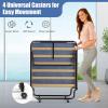imageGiantex Folding Bed with Mattress Rollaway Guest Bed w 4 Inch Memory Foam Mattress Sturdy Metal Frame Portable Bed Cot Size Easy to Store Foldable Beds for Adults Made in ItalyBlue