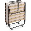imageGiantex Folding Bed with Mattress Rollaway Guest Bed w 4 Inch Memory Foam Mattress Sturdy Metal Frame Portable Bed Cot Size Easy to Store Foldable Beds for Adults Made in ItalyBeige