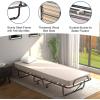 imageGiantex Folding Bed with Mattress Rollaway Guest Bed w 4 Inch Memory Foam Mattress Sturdy Metal Frame Portable Bed Cot Size Easy to Store Foldable Beds for Adults Made in ItalyBeige