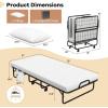 imageGiantex Folding Bed with Mattress and Top Pillow Cot Portable Guest Bed wMetal Frame Storage Pocket ampamp Cover SpaceSaving Rollaway Bed with Memory Foam Mattress for Adults 75quot x 31quotSmall Single