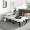 imageGiantex Folding Bed with Mattress and Top Pillow Cot Portable Guest Bed wMetal Frame Storage Pocket ampamp Cover SpaceSaving Rollaway Bed with Memory Foam Mattress for Adults 75quot x 31quotSmall Single