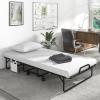 imageGiantex Folding Bed with Mattress and Top Pillow Cot Portable Guest Bed wMetal Frame Storage Pocket ampamp Cover SpaceSaving Rollaway Bed with Memory Foam Mattress for Adults 75quot x 31quotTwin