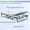imageGiantex Folding Bed with Mattress for Adults Twin Size Rollaway Beds for Guest Space Saving Portable Foldable Bed wMemory Foam Mattress ampamp Metal Frame for Easy Storage 75quotx 38quotTwin