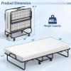 imageGiantex Folding Bed with Mattress for Adults Twin Size Rollaway Beds for Guest Space Saving Portable Foldable Bed wMemory Foam Mattress ampamp Metal Frame for Easy Storage 75quotx 38quotTwin