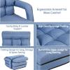 imageGiantex Folding Floor Chair with 6Position Adjustable Backrest Armrests ampamp Removable Pillow 330Lbs Capacity Lazy Sofa Armchair Chaise Lounger Bed Gaming Recliner for Living Room Bedroom BlueBlue