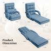 imageGiantex Folding Floor Chair with 6Position Adjustable Backrest Armrests ampamp Removable Pillow 330Lbs Capacity Lazy Sofa Armchair Chaise Lounger Bed Gaming Recliner for Living Room Bedroom BlueBlue