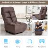 imageGiantex Folding Floor Gaming Chair 360Degree Swivel Lazy Sofa Floor Chair w 6 Adjustable Positions Tufted Linen Cushion Video Gaming Chair for TV Reading Foldable Floor Sofa Coffee