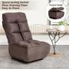 imageGiantex Folding Floor Gaming Chair 360Degree Swivel Lazy Sofa Floor Chair w 6 Adjustable Positions Tufted Linen Cushion Video Gaming Chair for TV Reading Foldable Floor Sofa Coffee