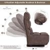 imageGiantex Folding Floor Gaming Chair 360Degree Swivel Lazy Sofa Floor Chair w 6 Adjustable Positions Tufted Linen Cushion Video Gaming Chair for TV Reading Foldable Floor Sofa Coffee