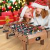 imageGiantex Foosball Table 27in Mini Football Table Game w 2 FootballsScore Keepers Wood Soccer Table Top for Kids Family Night Parties Game RoomsNatural