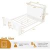imageGiantex Full Size Bed Frame with Storage Headboard ampamp Footboard Solid Wood LED Bed wCharging Station White Full Bed Frame for Kids Teens ampamp Adults No Box Spring Needed WhiteFull