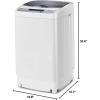 imageGiantex FullAutomatic Washing Machine Portable Compact 134 Cuft Laundry Washer Spin with Drain Pump 10 programs 8 Water Level Selections with LED Display 12 Lbs Capacity