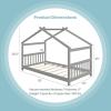 imageGiantex House Bed Twin Solid Wood Kids House Bed with Roof Headboard and Footboard Low Floor Twin Bed Frame for Toddlers Teens Girls Boys No Box Spring Needed WhiteGrey