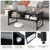 imageGiantex LED Coffee Table High Gloss Coffee Tables with 4 Storage Cubes 20Color Lights Remote Control Faux Marble ampamp Tempered Glass Top Modern Accent Rectangle Center Table for Living Room BlackBlack