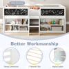 imageGiantex Low Loft Bed Twin Size Wooden Loft Bed with Ladder ampamp Blackboard Twin Bed Frames for Kids with Storage 2 Bookcases and Play Space WhiteWhite