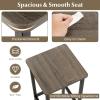 imageGiantex Metal Bar Stools Set of 4 26quot Backless Barstools with Metal Legs ampamp Footrest Breakfast Bar Dining Chairs Industrial Counter Height Stools for Kitchen Island Home Bar Dining Room GreyGrey