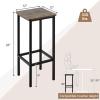 imageGiantex Metal Bar Stools Set of 4 26quot Backless Barstools with Metal Legs ampamp Footrest Breakfast Bar Dining Chairs Industrial Counter Height Stools for Kitchen Island Home Bar Dining Room GreyRustic Brown