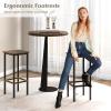 imageGiantex Metal Bar Stools Set of 4 26quot Backless Barstools with Metal Legs ampamp Footrest Breakfast Bar Dining Chairs Industrial Counter Height Stools for Kitchen Island Home Bar Dining Room GreyRustic Brown
