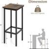 imageGiantex Metal Bar Stools Set of 4 26quot Backless Barstools with Metal Legs ampamp Footrest Breakfast Bar Dining Chairs Industrial Counter Height Stools for Kitchen Island Home Bar Dining Room GreyRustic Brown