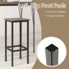 imageGiantex Metal Bar Stools Set of 4 26quot Backless Barstools with Metal Legs ampamp Footrest Breakfast Bar Dining Chairs Industrial Counter Height Stools for Kitchen Island Home Bar Dining Room GreyGrey