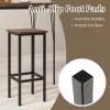 imageGiantex Metal Bar Stools Set of 4 26quot Backless Barstools with Metal Legs ampamp Footrest Breakfast Bar Dining Chairs Industrial Counter Height Stools for Kitchen Island Home Bar Dining Room GreyRustic Brown