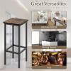 imageGiantex Metal Bar Stools Set of 4 26quot Backless Barstools with Metal Legs ampamp Footrest Breakfast Bar Dining Chairs Industrial Counter Height Stools for Kitchen Island Home Bar Dining Room GreyRustic Brown