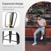 imageGiantex Metal Bar Stools Set of 4 30quot Bar Height Modern Industrial Barstools wRemovable Bucket Back ampamp Footrest High Back Bar Dining Chairs with Rubber Foot Pads for Kitchen Home Bar BlackBlack