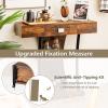imageGiantex Narrow Console Table TShaped  Behind Couch Table with Drawer Shelves Dual AntiTipping Kits Modern Foyer Table Sofa Side Table for Living Room Entryway Hallway Entry Table GrayBrown