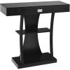 imageGiantex Narrow Console Table TShaped  Behind Couch Table with Drawer Shelves Dual AntiTipping Kits Modern Foyer Table Sofa Side Table for Living Room Entryway Hallway Entry Table GrayBlack