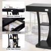 imageGiantex Narrow Console Table TShaped  Behind Couch Table with Drawer Shelves Dual AntiTipping Kits Modern Foyer Table Sofa Side Table for Living Room Entryway Hallway Entry Table GrayBlack