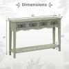 imageGiantex Narrow Console Table with Storage  48 Antique Entryway Table with 4 Drawers Open Shelf Solid Wood Legs Long ampamp Slim Sofa Side Table for Couch Hallway Living Room Foyer Entry Table