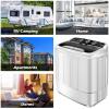 imageGiantex Portable Washing Machine 13lbs Washer and Spinner Combo SemiAutomatic Laundry Clothes Machine Compact Twin Tub Mini Washer for Apartment Camping Dorms RVBlackWhite