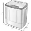 imageGiantex Portable Washing Machine 13lbs Washer and Spinner Combo SemiAutomatic Laundry Clothes Machine Compact Twin Tub Mini Washer for Apartment Camping Dorms RVGrayWhite