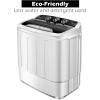 imageGiantex Portable Washing Machine 13lbs Washer and Spinner Combo SemiAutomatic Laundry Clothes Machine Compact Twin Tub Mini Washer for Apartment Camping Dorms RVBlackWhite