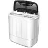 imageGiantex Portable Washing Machine 13lbs Washer and Spinner Combo SemiAutomatic Laundry Clothes Machine Compact Twin Tub Mini Washer for Apartment Camping Dorms RVBlackWhite