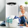 imageGiantex Portable Washing Machine Full Automatic Washer and Dryer Combo with Builtin Pump Drain 8 LBS Capacity Compact Laundry Washer Spin Dryer for Apartment RV Dorm